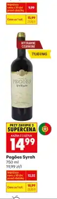 Biedronka Wino czerwone wytrawne pegões syrah oferta