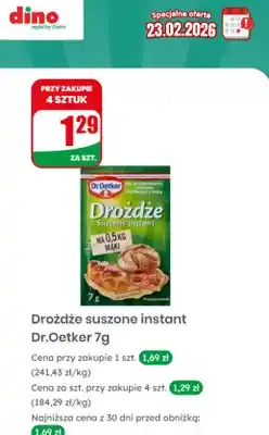 Dino Drożdże suszone instant oferta