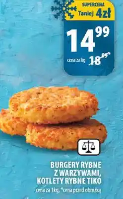 Arhelan Burgery rybne z warzywami, kotlety rybne Etko oferta
