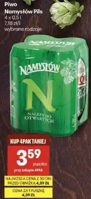 Delikatesy Centrum Piwo Namysłów Pils wybrane rodzaje oferta