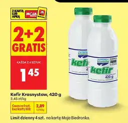 Biedronka Kefir 2+2 GRATIS oferta