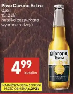 Delikatesy Centrum Piwo Corona Extra butelka bezwrotna wybrane rodzaje oferta