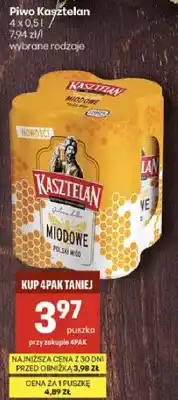 Delikatesy Centrum Piwo Kasztelan wybrane rodzaje oferta