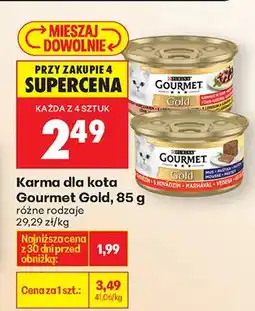 Biedronka Karma dla kota Gold różne rodzaje oferta