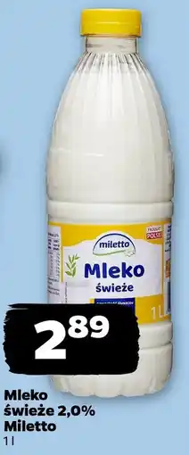 Netto Mleko świeże 2,0% Miletto oferta