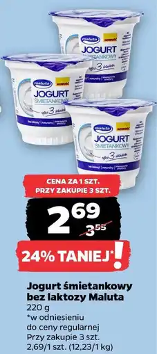 Netto Jogurt śmietankowy bez laktozy Maluta oferta