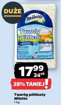 Netto Twaróg półtłusty Miletto oferta