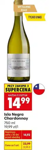 Biedronka Wino Isla Negra Chardonnay Wytrawne Białe oferta