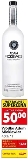 Biedronka Wódka Adam Mickiewicz 40% oferta