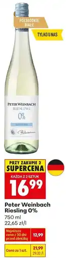 Biedronka Peter Weinbach Riesling 0% oferta