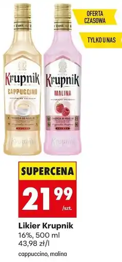 Biedronka Likier Krupnik (cappuccino, malina) oferta