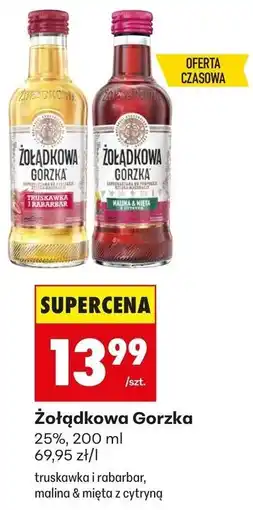Biedronka Żołądkowa Gorzka Truskawka i rabarbar, Malina & mięta z cytryną oferta