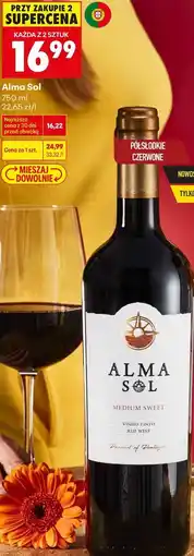 Biedronka Wino Alma Sol Półsłodkie Czerwone oferta