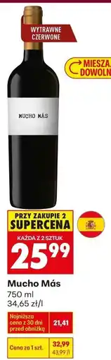 Biedronka Wino Mucho Más Wytrawne Czerwone oferta