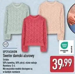 ALDI UP2FASHION Sweter damski ażurowy oferta