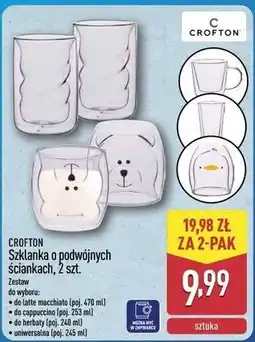 ALDI CROFTON Szklanka o podwójnych ściankach, 2 szt oferta