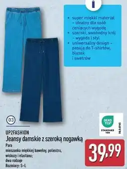 ALDI UP2FASHION Jeansy damskie z szeroką nogawką oferta