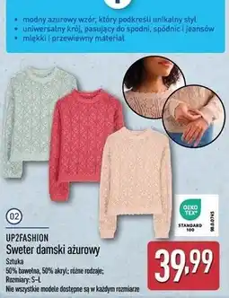 ALDI UP2FASHION Sweter damski ażurowy oferta