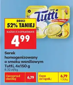 Biedronka Serek homogenizowany o smaku waniliowym oferta