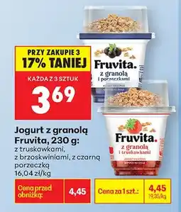 Biedronka Jogurt z granolą z truskawkami oferta