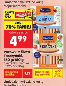 Biedronka Parówki z fileta z kurczaka oferta