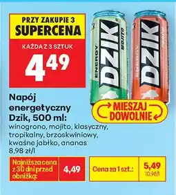 Biedronka Napój energetyczny, różne rodzaje oferta