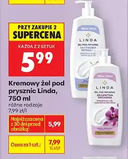 Biedronka Żel pod prysznic kremowy, różne rodzaje oferta