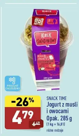 ALDI Jogurt z truskawkami i musli z kokosem 1 SZT 285 G oferta