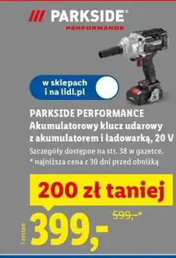Lidl PARKSIDE PERFORMANCE Akumulatorowy klucz udarowy oferta