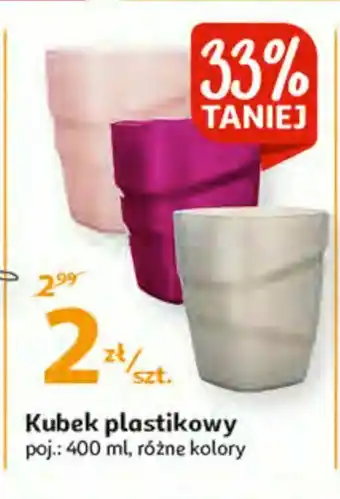 Auchan Kubek plastikowy 400 ml 1 SZT oferta