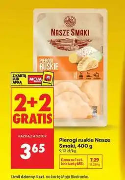 Biedronka Pierogi ruskie Nasze Smaki, 400 g oferta