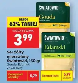 Biedronka Ser żółty mierzwiowy Światowid, 150 g oferta