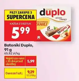 Biedronka Batoniki Duplo, 91 g oferta