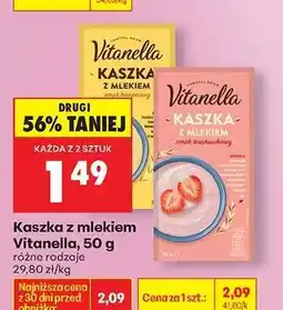 Biedronka Kaszka z mlekiem Vitanella 50 g oferta
