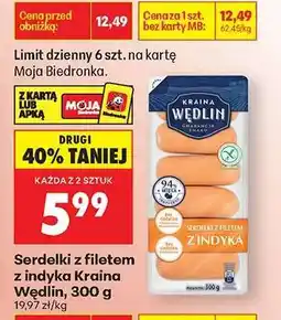 Biedronka Serdelki z filetem z indyka Kraina Wędlin, 300 g oferta