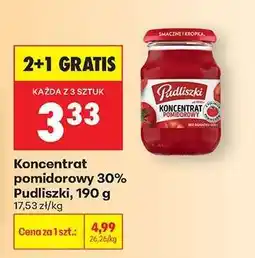 Biedronka Koncentrat pomidorowy 30% Pudliszki, 190 g oferta