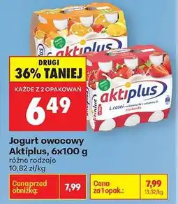 Biedronka Jogurt owocowy Aktiplus, 6x100 g oferta