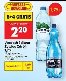 Biedronka Woda źródlana Żywiec Zdrój, 1,75 l oferta