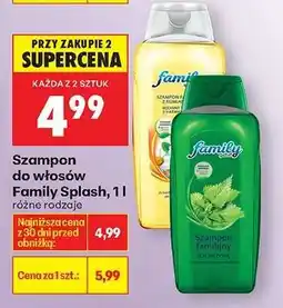 Biedronka Szampon do włosów Family Splash, 1 l oferta