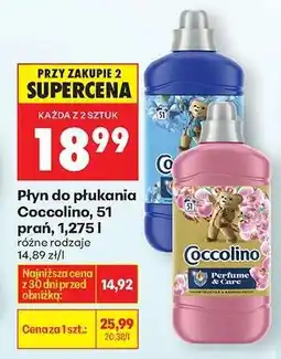 Biedronka Płyn do płukania Coccolino, 51 prań, 1,275 l oferta