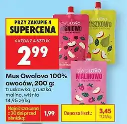 Biedronka Mus Owolovo 100 % owoców , 200 g oferta