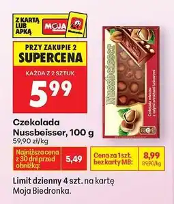 Biedronka CZEKOLADA NUSSBEISSER 100 G oferta