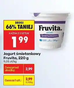 Biedronka Jogurt śmietankowy Fruvita, 220 g oferta