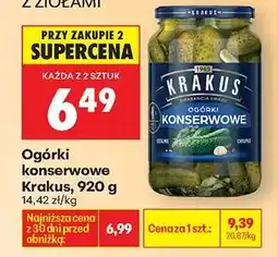 Biedronka Ogórki konserwowe Krakus, 920 g oferta