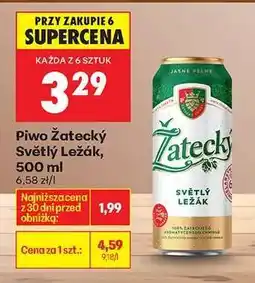 Biedronka Piwo Žatecký Světlý ležák 500 ml oferta