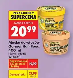 Biedronka Maska do włosów Garnier Hair Food , 400 ml oferta
