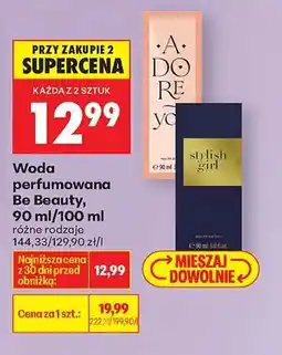 Biedronka Woda perfumowana Be Beauty, 90 ml/100 ml oferta