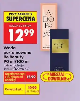Biedronka Woda perfumowana Be Beauty, 90 ml/100 ml oferta