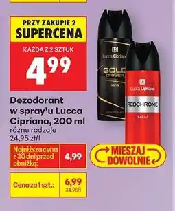 Biedronka Dezodorant w spray’u Lucca Cipriano, 200 ml oferta