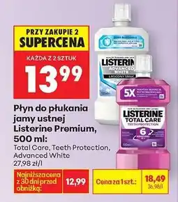 Biedronka Płyn do płukania jamy ustnej Listerine Premium , 500 ml oferta